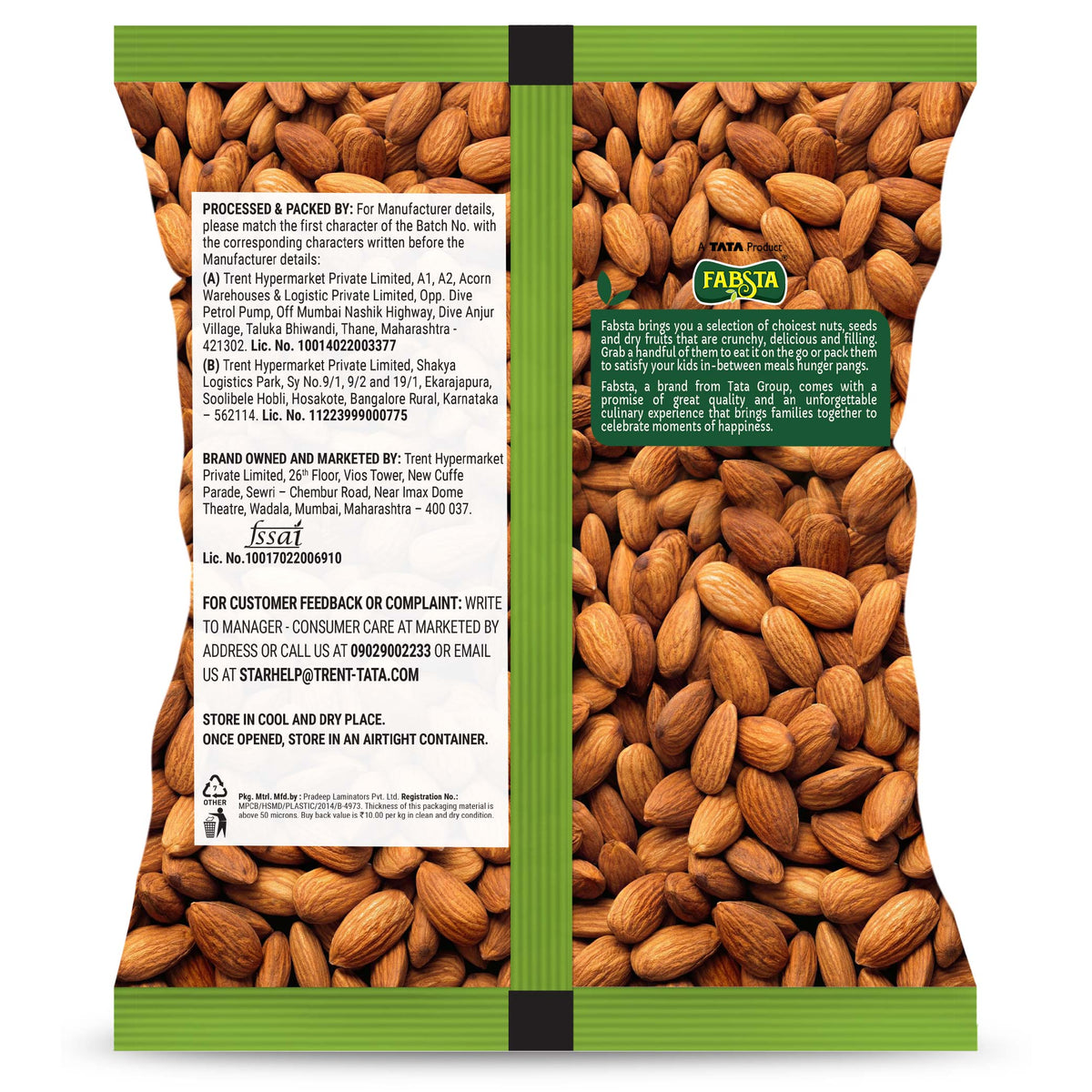 Fabsta Almond Regular Big 200 g