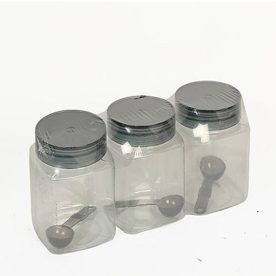 Smartle Sparkle Sq. Airtight Jar 500 Ml set of 3