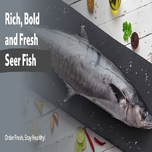 Starfresh Sea Water Seer Large Curry & Steak Gross 550 Gm, Steak 500 Gm