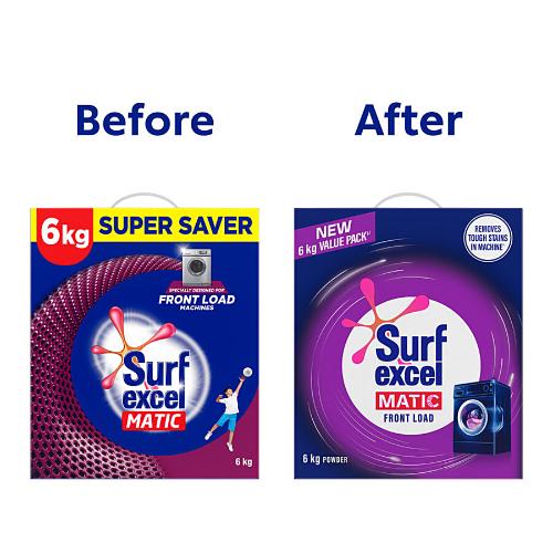 Surf Excel Matic Front Load Detergent Powder 4kg+2kg free