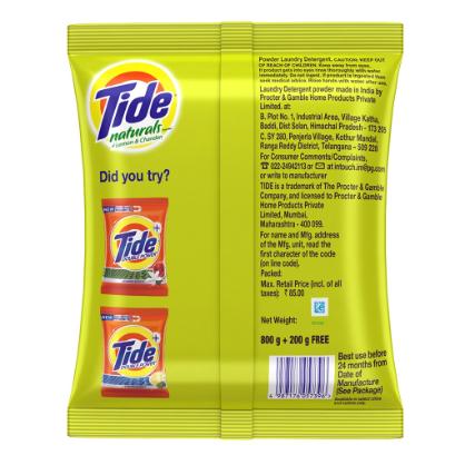 Tide Naturals Detergent Powder 800 gm
