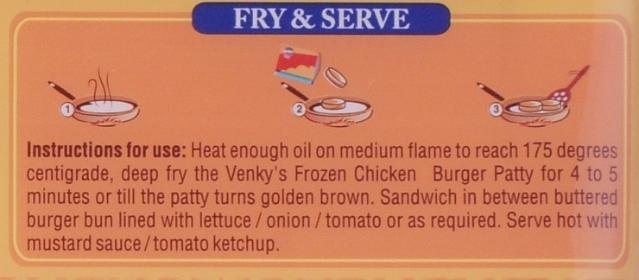 Venkys Chicken Burger Patty 500 g
