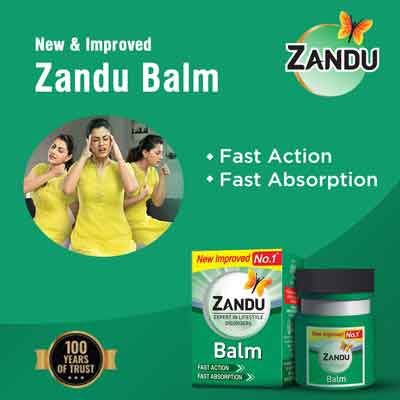 Zandu Balm For Headache, Backache & Cold 50 Ml