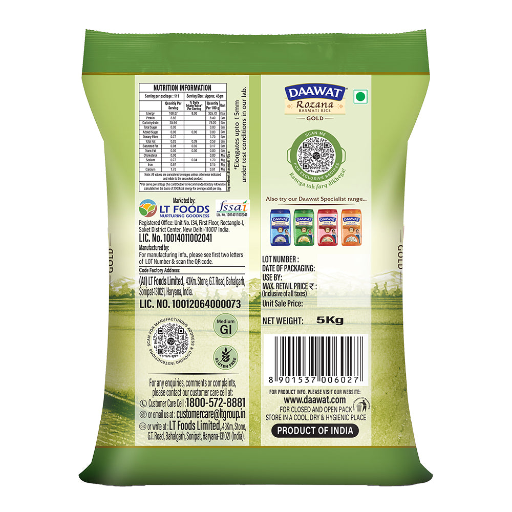 Daawat Rozana Basmati Rice 5 kg