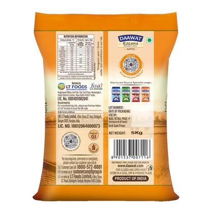 Daawat Rozana Super Basmati Rice 5 Kg