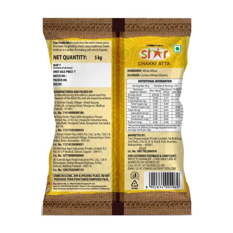 Star Chakki Fresh Atta 5 kg