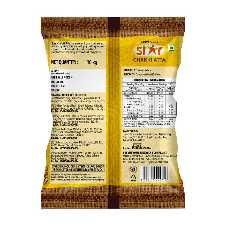 Star Chakki Fresh Atta 10 kg