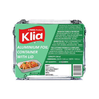Klia Aluminium Container Small 25 pcs (250 ml)