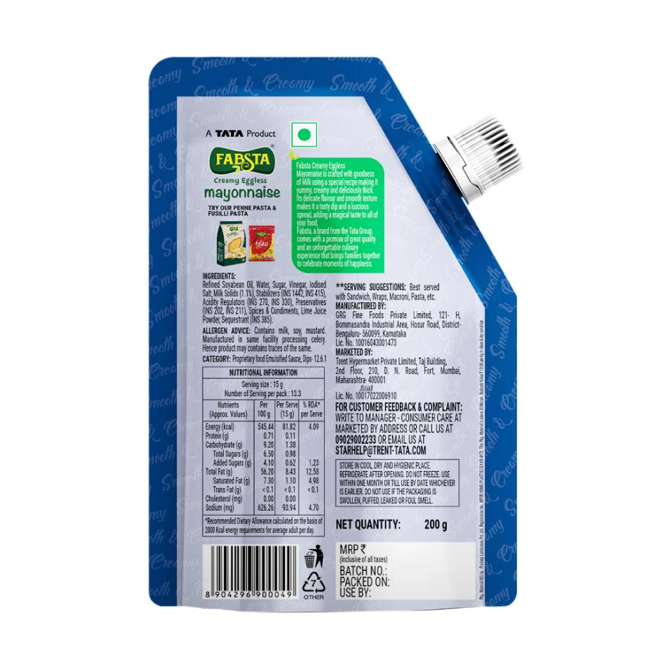 Fabsta Veg Mayonnaise 200 g
