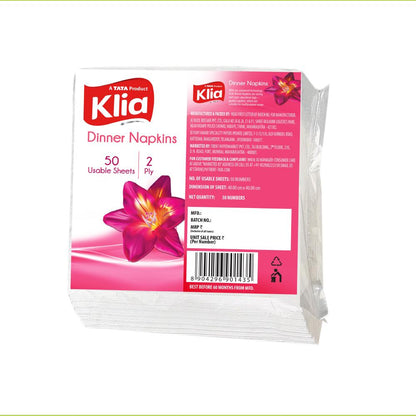 Klia Dinner Napkin 2Ply 38X38 50 pulls