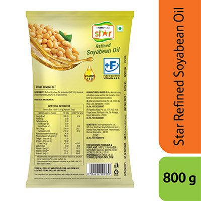 Star Refined Soyabean Oil Pouch 800 Gm