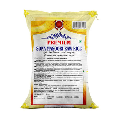 Star Premium Sona Masoori Raw Rice 30 kg