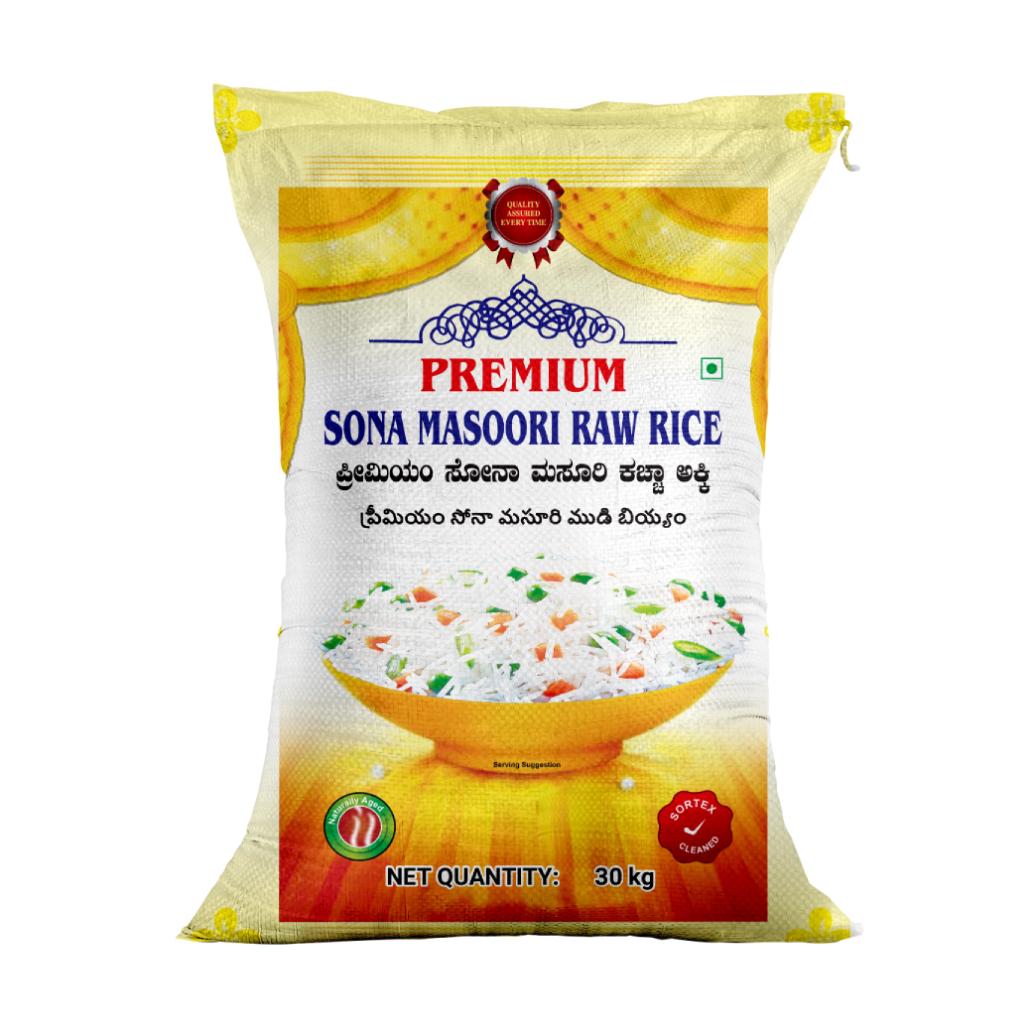 Star Premium Sona Masoori Raw Rice 30 kg