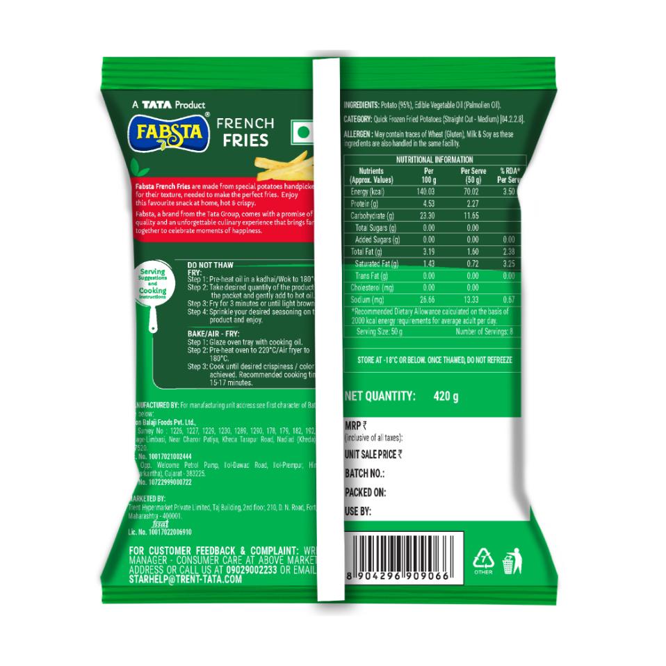 Fabsta French Fries 420 g