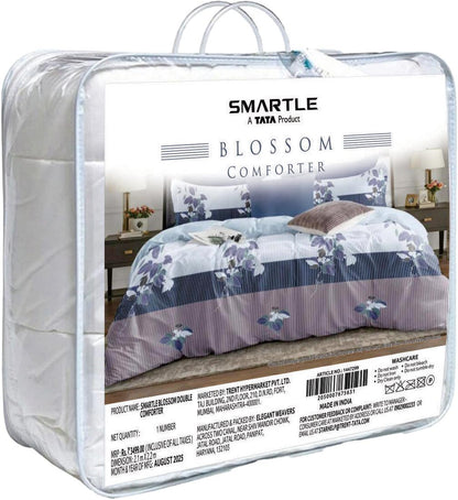 Smartle Blossom Double Comforter Blue Pottery 1 pc