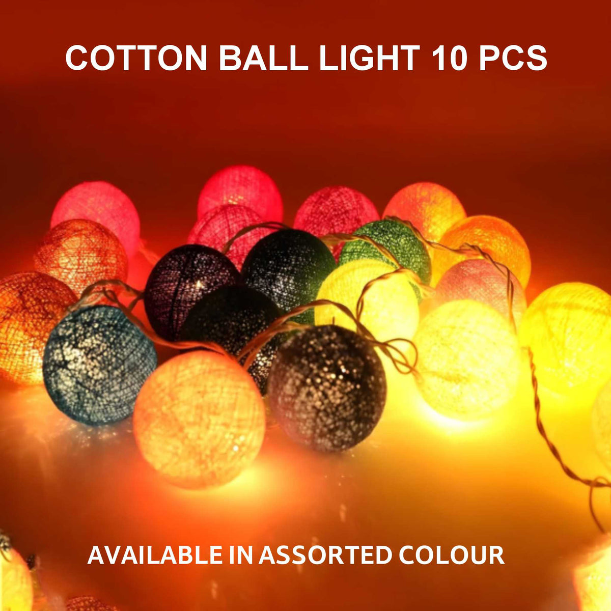 Cotton Ball Light Pack Of 10