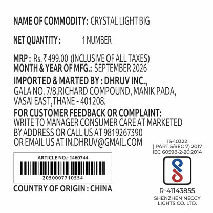 Crystal Light Big 1 Pc