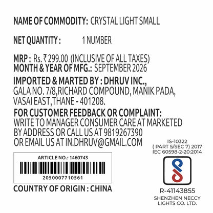 Crystal Light Small 1 Pc