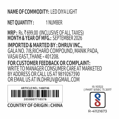 Led Diya Light 1 Pc