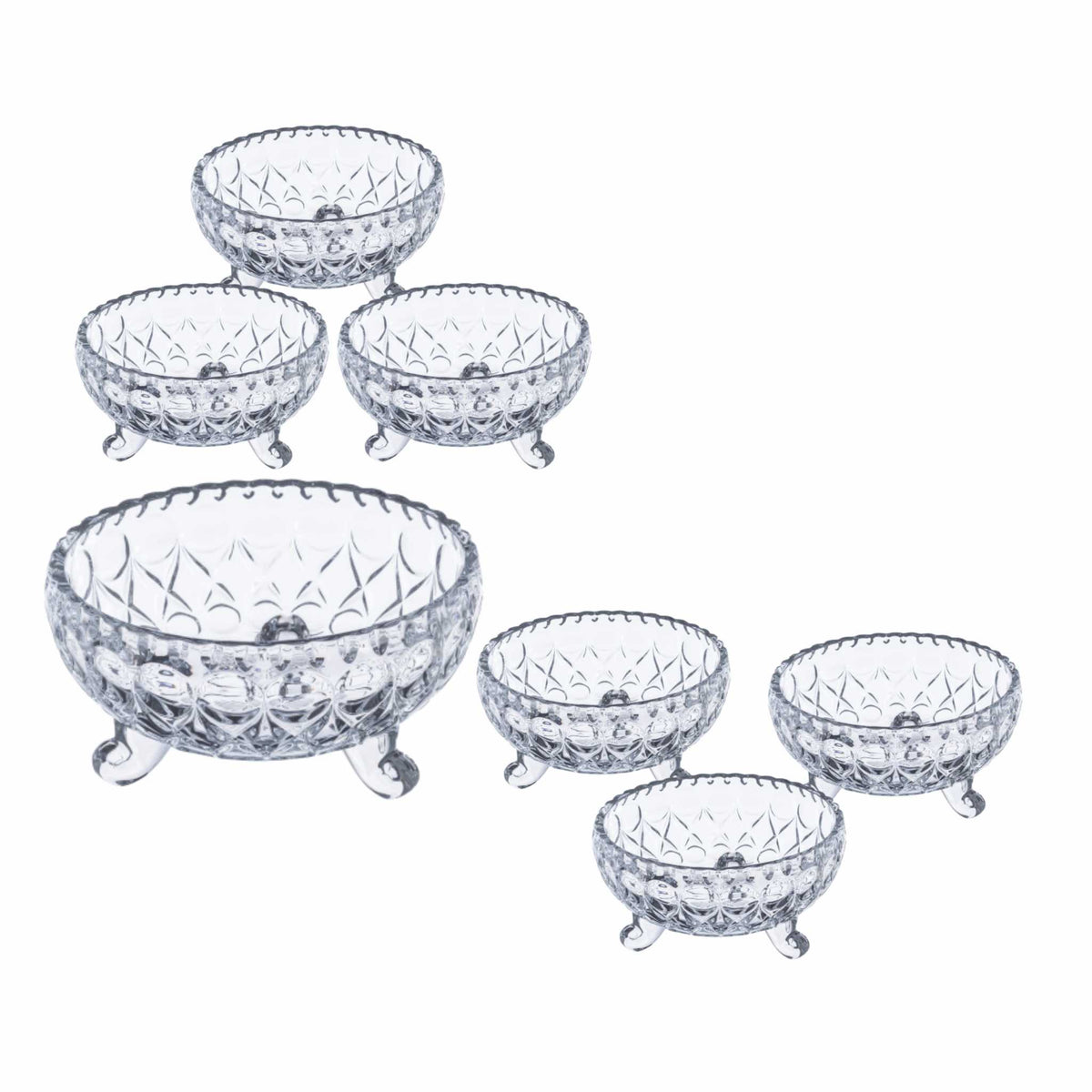 Smartle Glass Pudding Bowl Set Of 7 Pcs