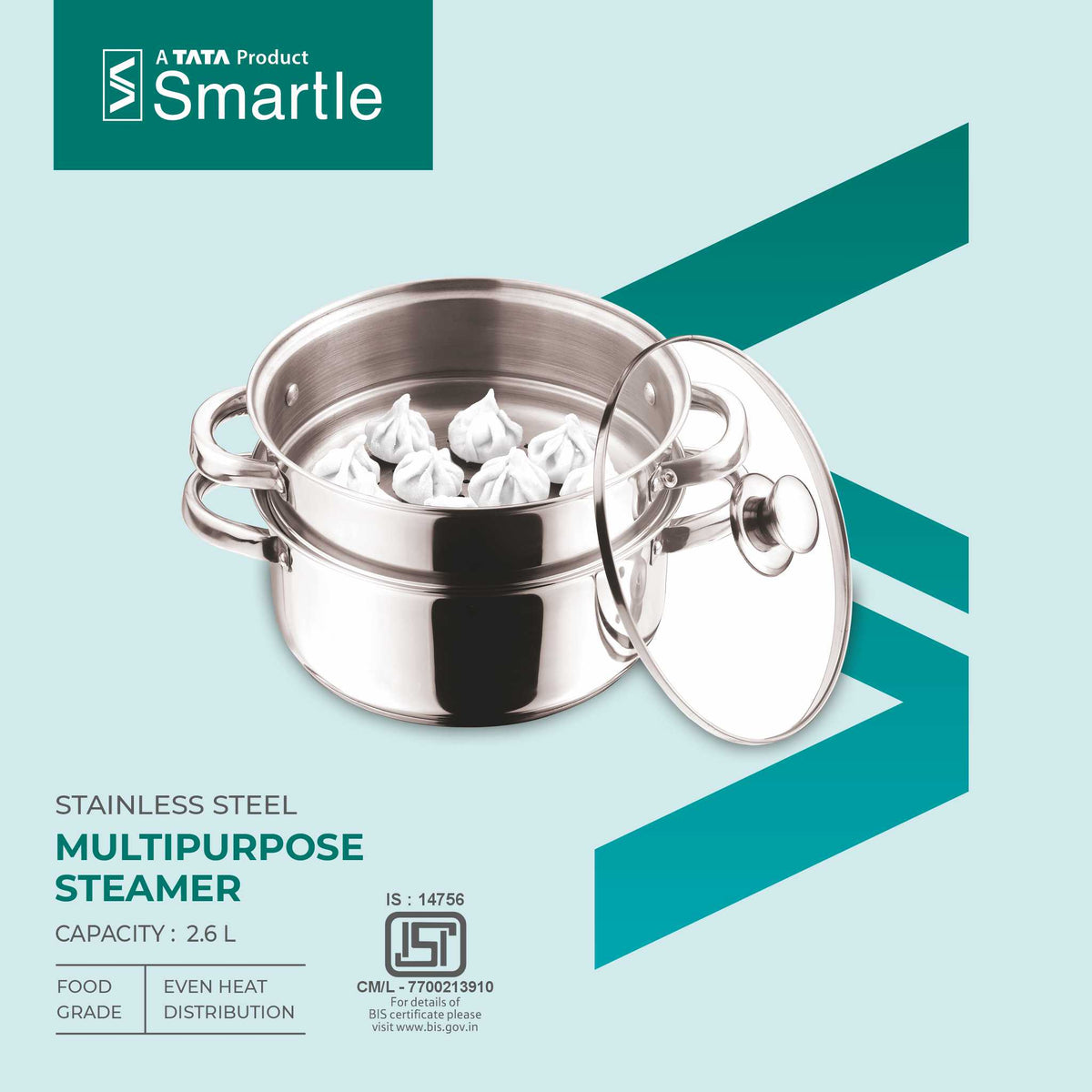 Smartle Stainless Steel Multipurpose Steamer 1 Pc