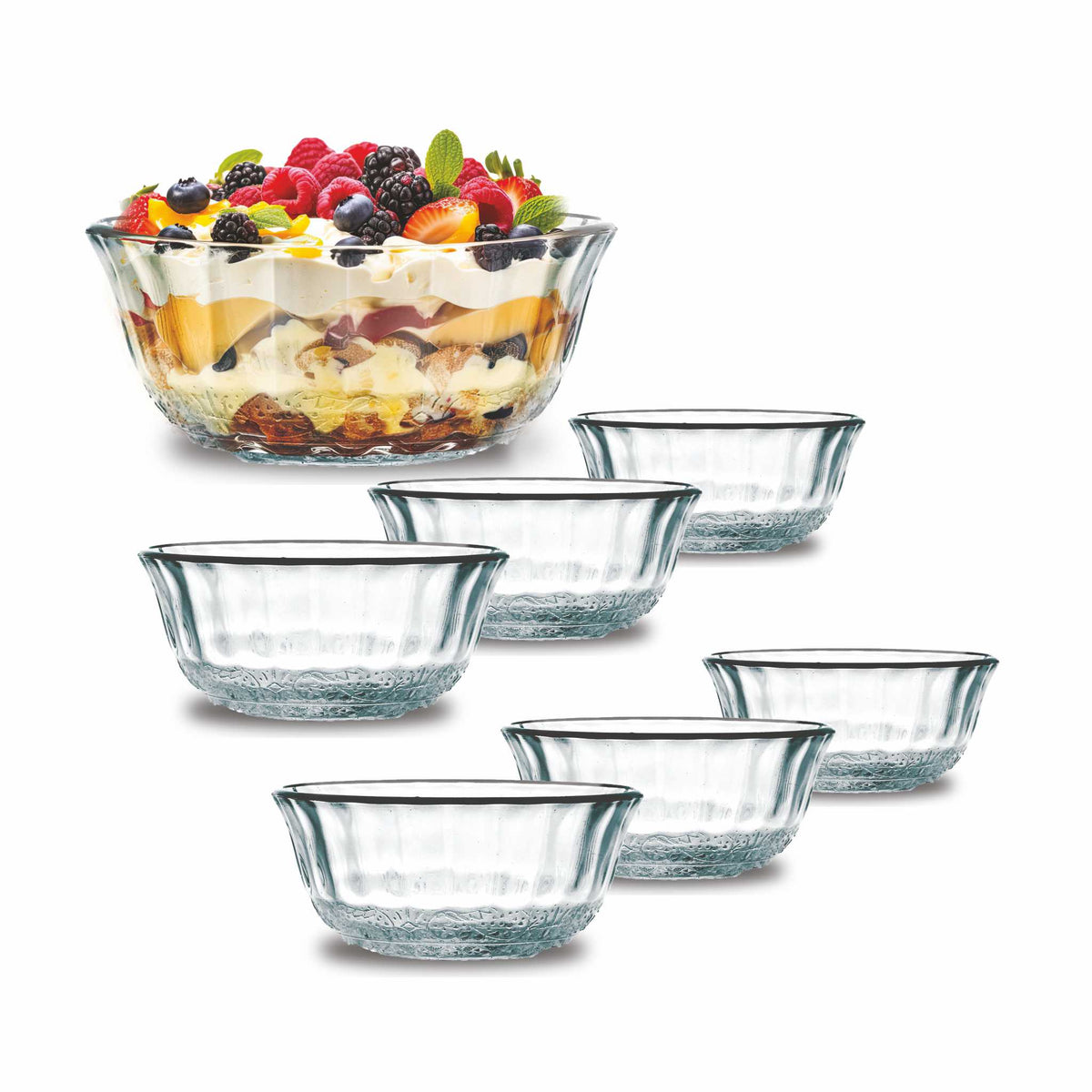 Smartle Nicole Glass Pudding Set Of 7 Pcs
