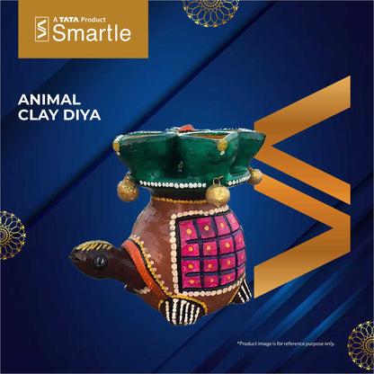 Smartle Animal Clay Diya Assrted 1 Pc