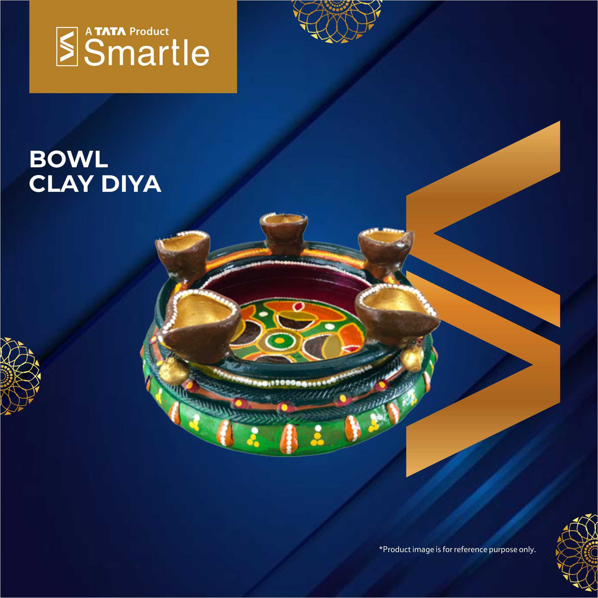 Smartle Bowl Clay Diya Assrted 1 Pc