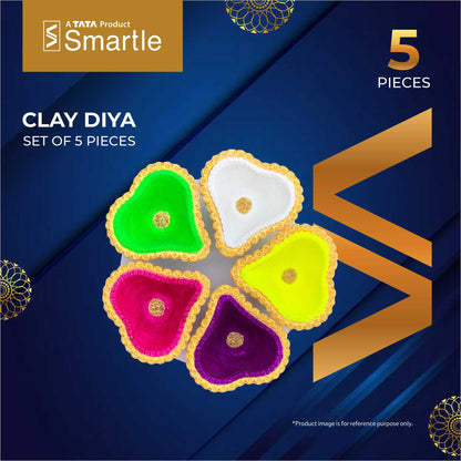 Smartle Clay Diya Pack Of 5