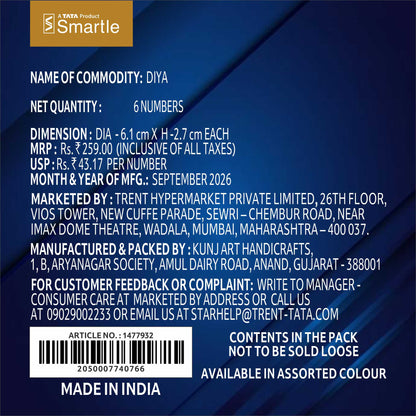 Smartle Gifting Diya Pack Of 6