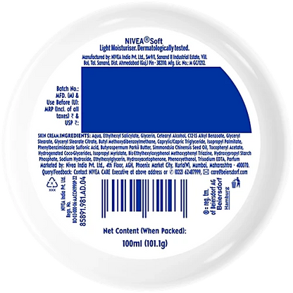 Nivea Soft Spf 15 100 ml