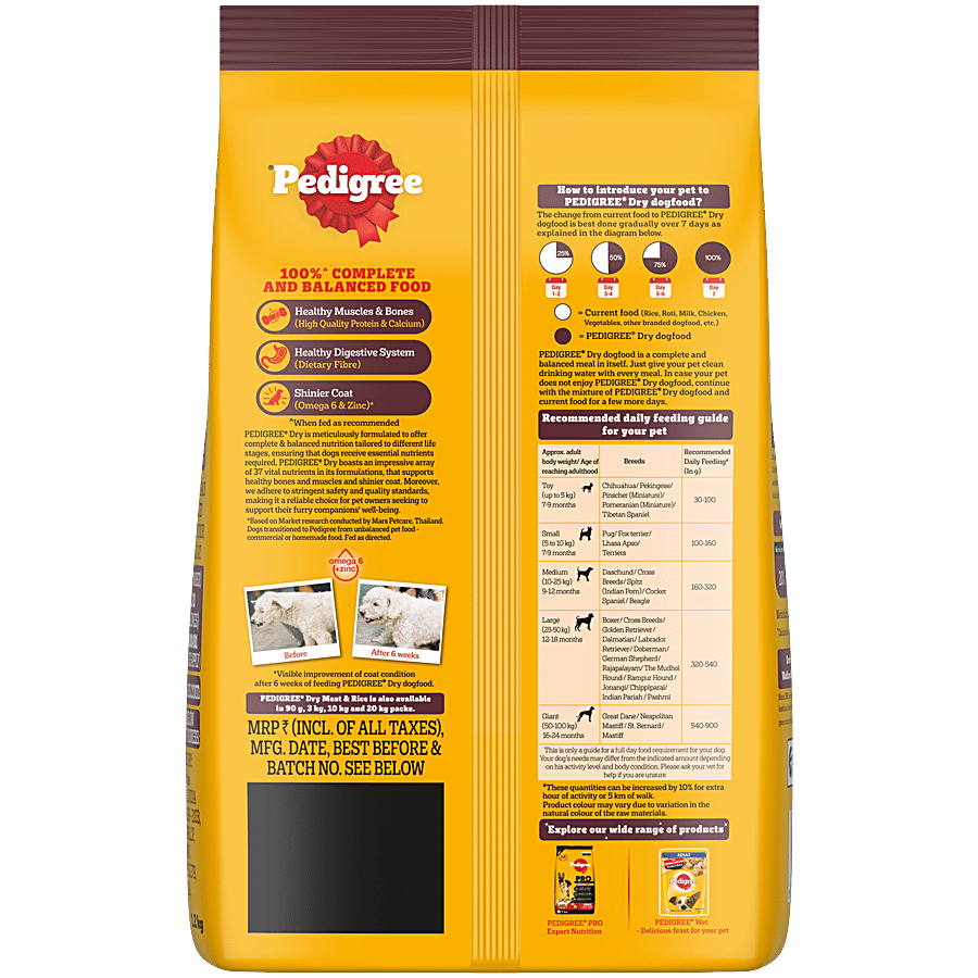 Pedigree Adult Meat & Rice 3 kg