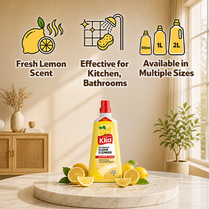 Klia Disinfectant Lemon Floor Cleaner, 1 L