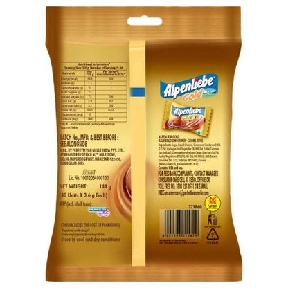 Alpenliebe Gold Caramel Candy Pouch 144 g
