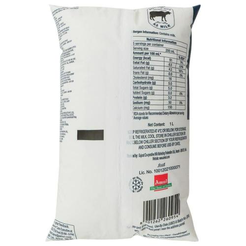 Amul Buffalo Pouch Milk 1 Ltr