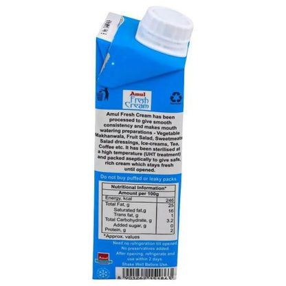 Amul Fresh Cream Edge Tetrapak 250 ml