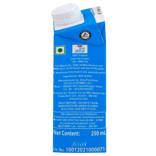 Amul Fresh Cream Edge Tetrapak 250 ml