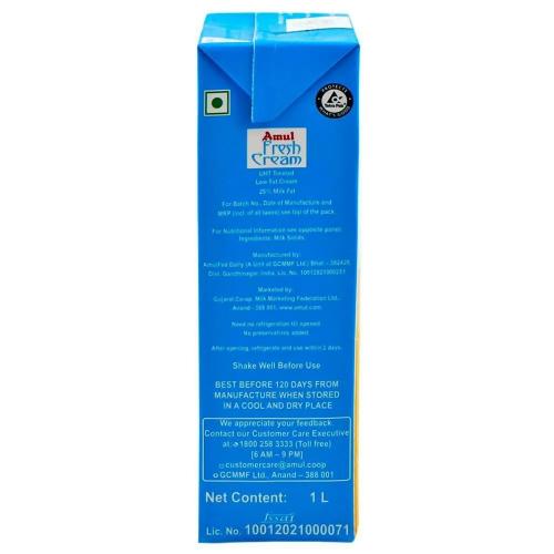 Amul Fresh Cream Tetrapak 1 Ltr
