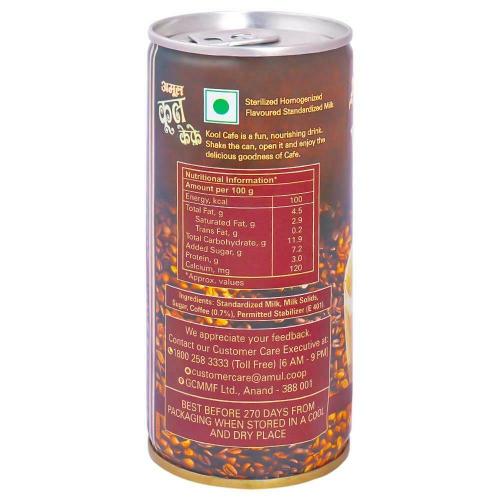 Amul Kool Cafe Flavoured Milk 180 ml (can)