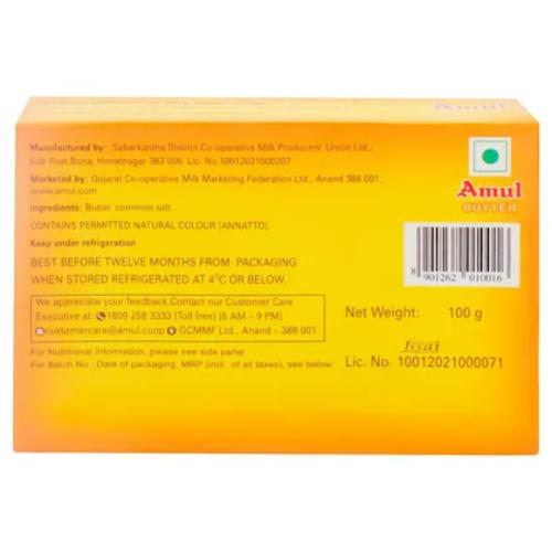 Amul Pasteurised Butter 100 Gm
