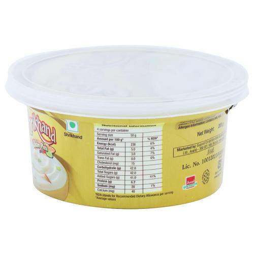 Amul Shrikhand Badam Pista Cup 200 gm