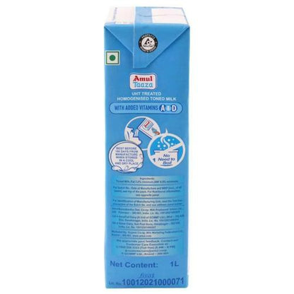 Amul Taaza Toned Milk Tetrapack 1 ltr