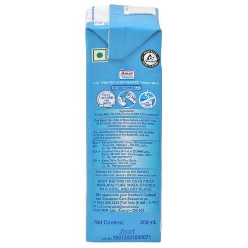 Amul Taaza Toned Milk Tetrapack 200 Ml