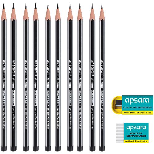 Apsara Platinum Extra Dark Pencils pack of 10