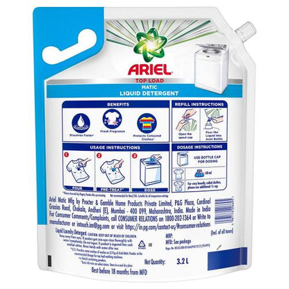 Ariel Matic Top Load Liquid Pouch Top Load 3.2 ltr