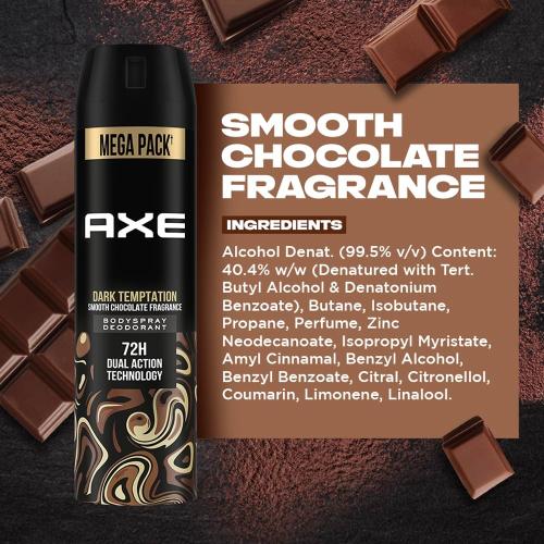 Axe Dark Temptation Long Lasting Deodorant Bodyspray For Men 215 ml