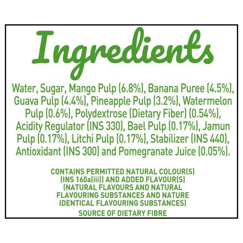 B Natural Mixed Fruit Tetrapak 1 ltr