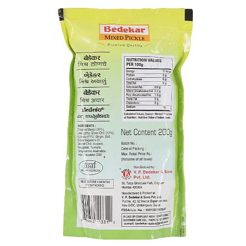 Bedekar Bedekar Mixed Pickle Pouch 200 gm