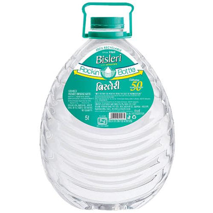 Bisleri Packed Drinking Water 5 Ltr (Pet Jar)