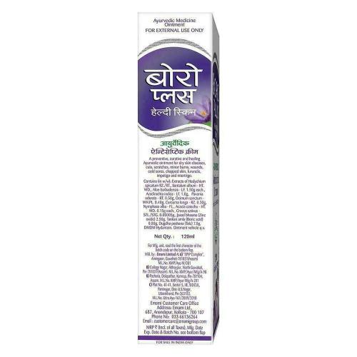 Boro Plus Ayurvedic Antiseptic Cream 24 Hr. Moisturisation 120 ml